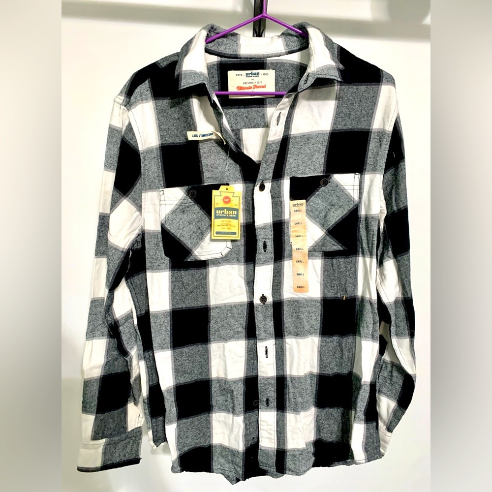 Urban Pipeline Mens S flannel NWT